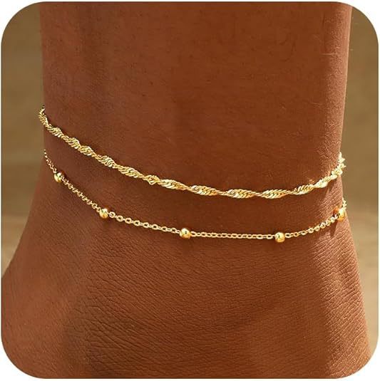 Bohemian Geometric Alloy Anklet for Women