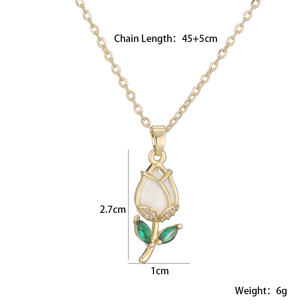 Elegant Minimalist Geometric Brass Rose Pendant Necklace for Women