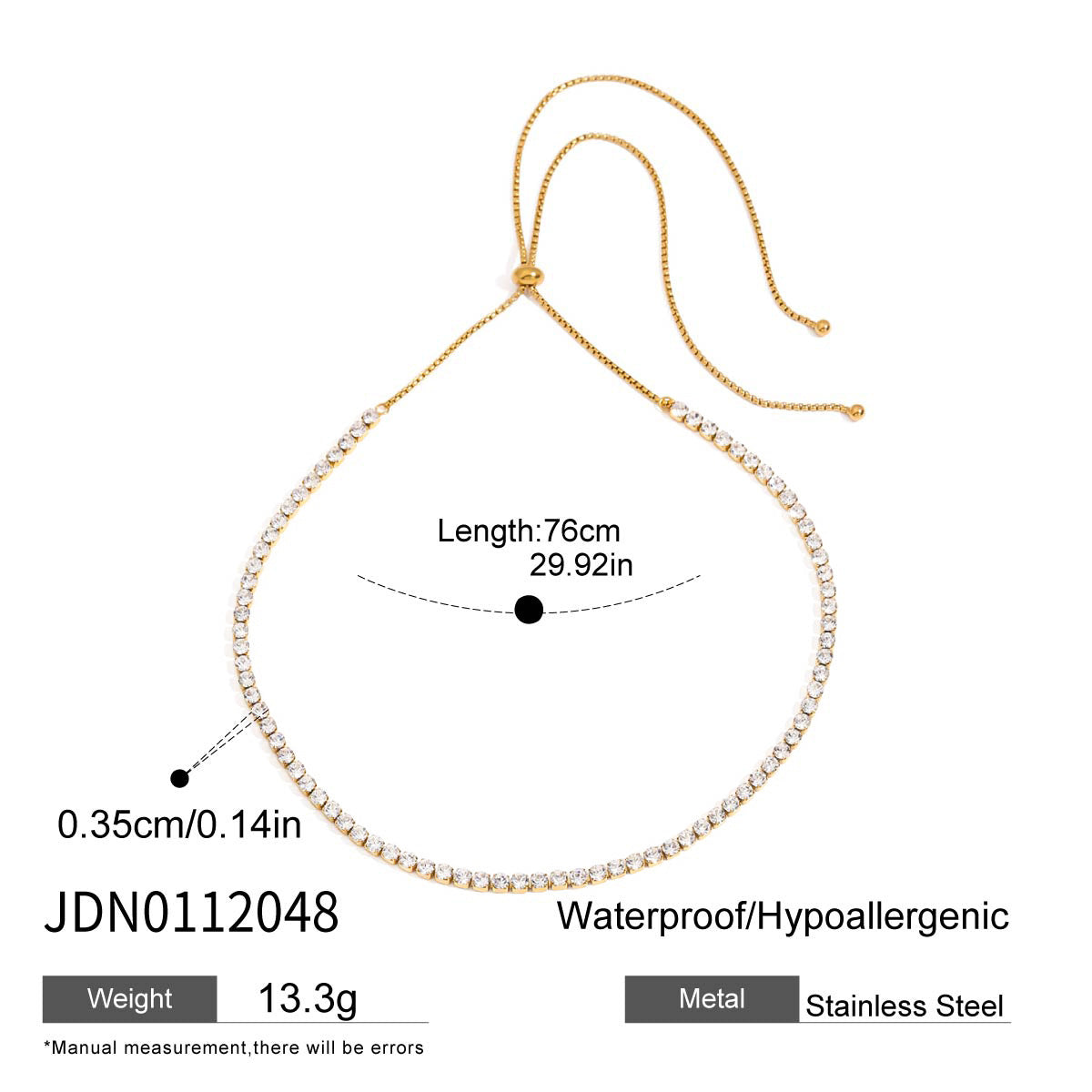 Elegant Geometric Round Stainless Steel Necklace with Cubic Zirconia and Titanium Steel Pendant for Women