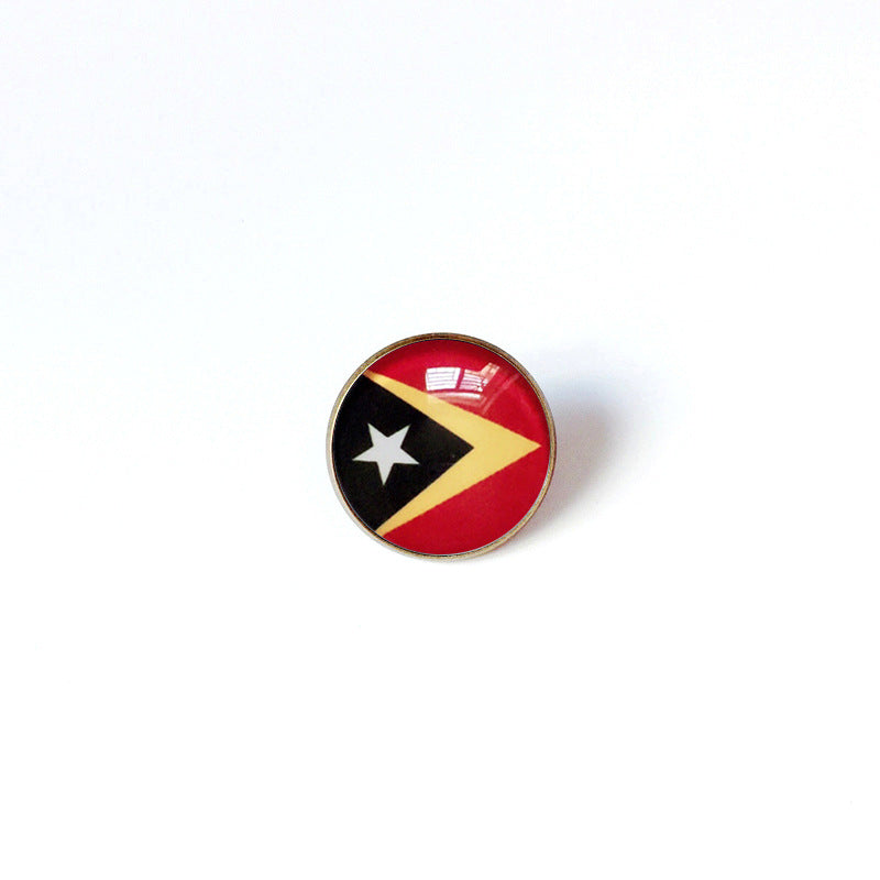 Pin de Solapa de Aleación Esmaltado Personalizado con Diseño de Bandera del Mundo para Hombres y Mujeres