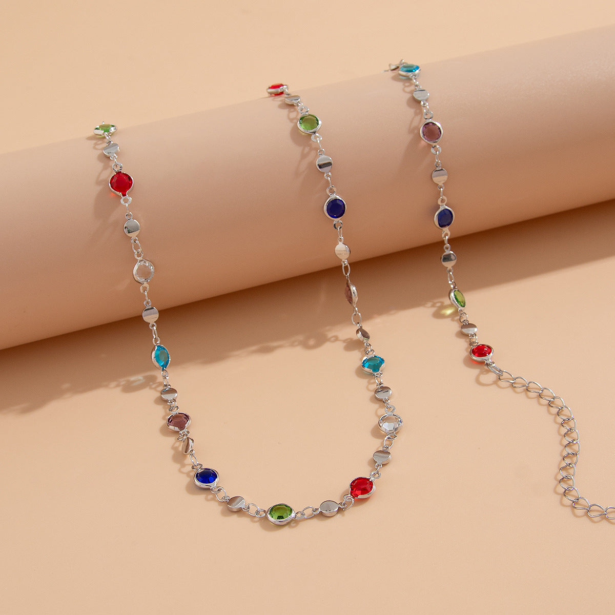 Minimalist Single-Layer Body Chain for Women with Metal Links and Tassel Accents in Adjustable Length