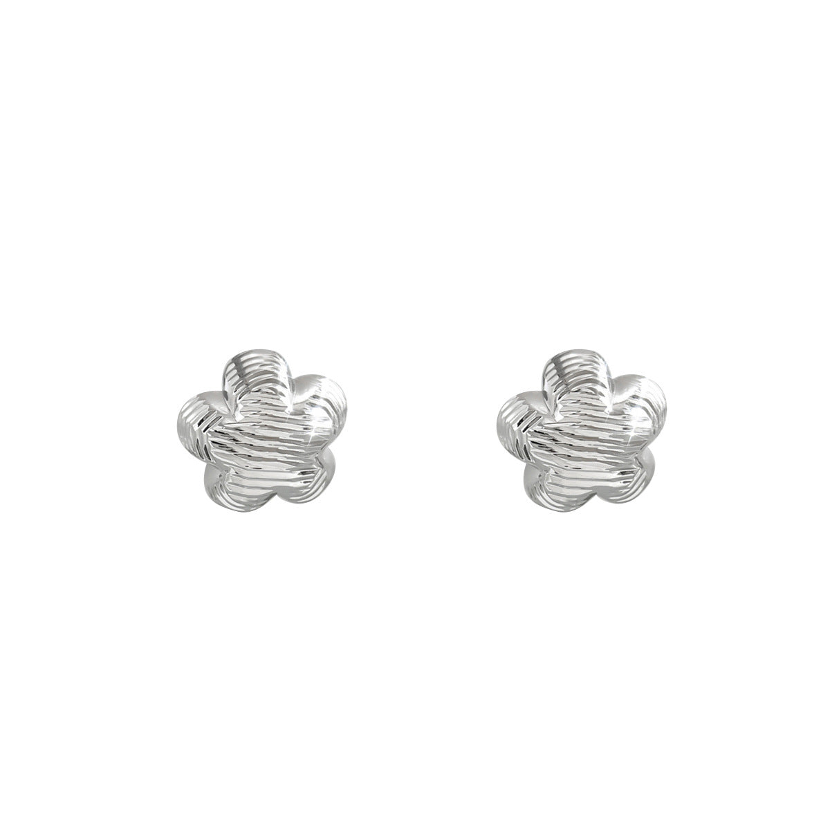 Elegantes pendientes florales para mujer con diseño de flor de ciruelo, tachuelas de cobre, postes de acero inoxidable electrochapado