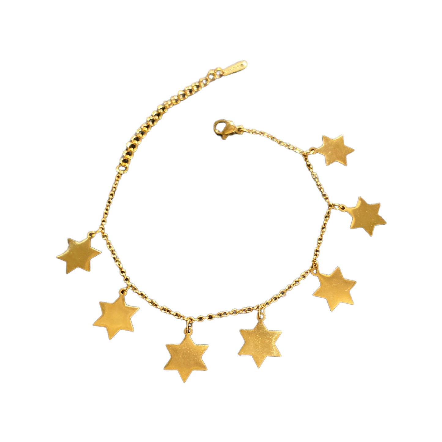 Six-Pointed Star Titanium Steel Plated Bracelet Unisex