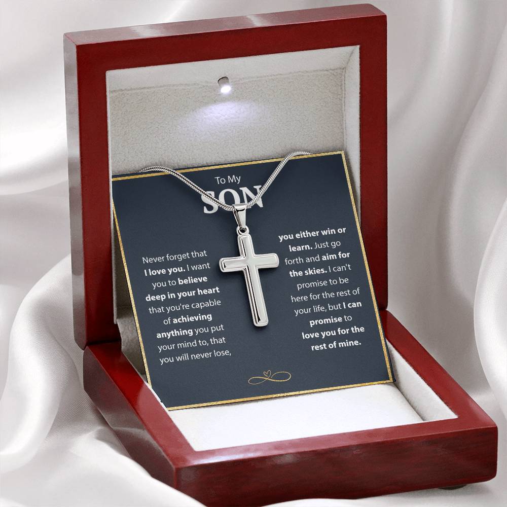 Minimalist Elegant Cross Pendant Necklace Stainless Steel Fashion OL Jewelry
