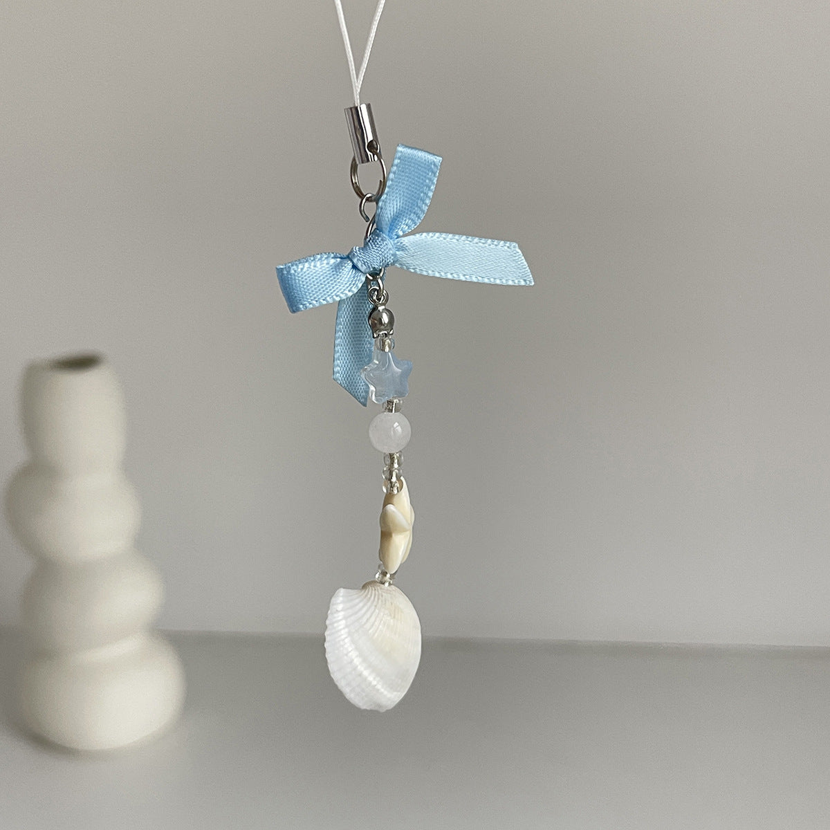 Sweet Shell Starfish Animal Charm Keychain Plated Pendant
