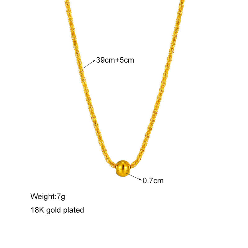 Minimalist Geometric Titanium Steel Snake Chain Necklace with Plated Finish for Women