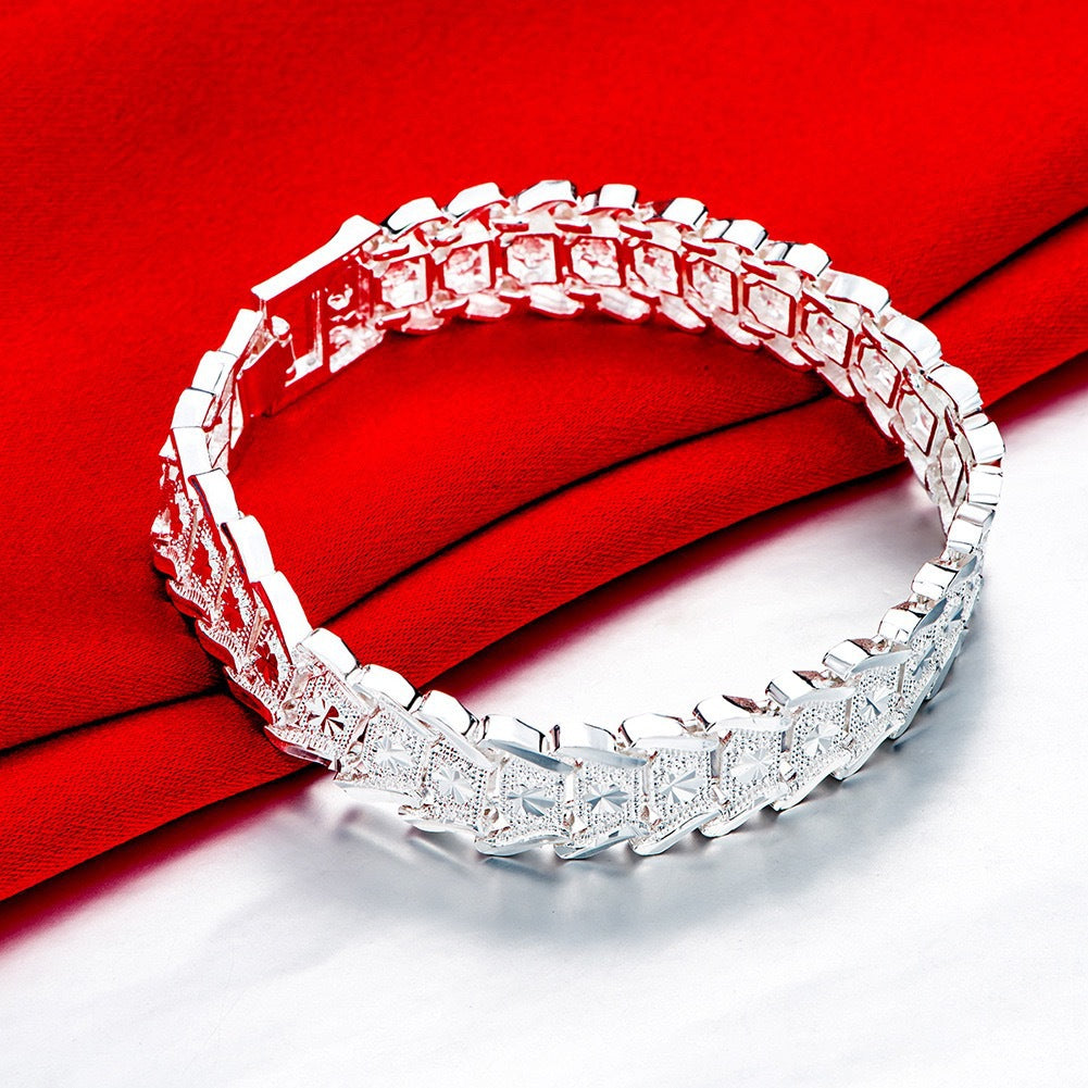 Pulsera Ancha Unisex de Moda con Construcción de Aleación de Cobre Bañado para Regalo de Aniversario