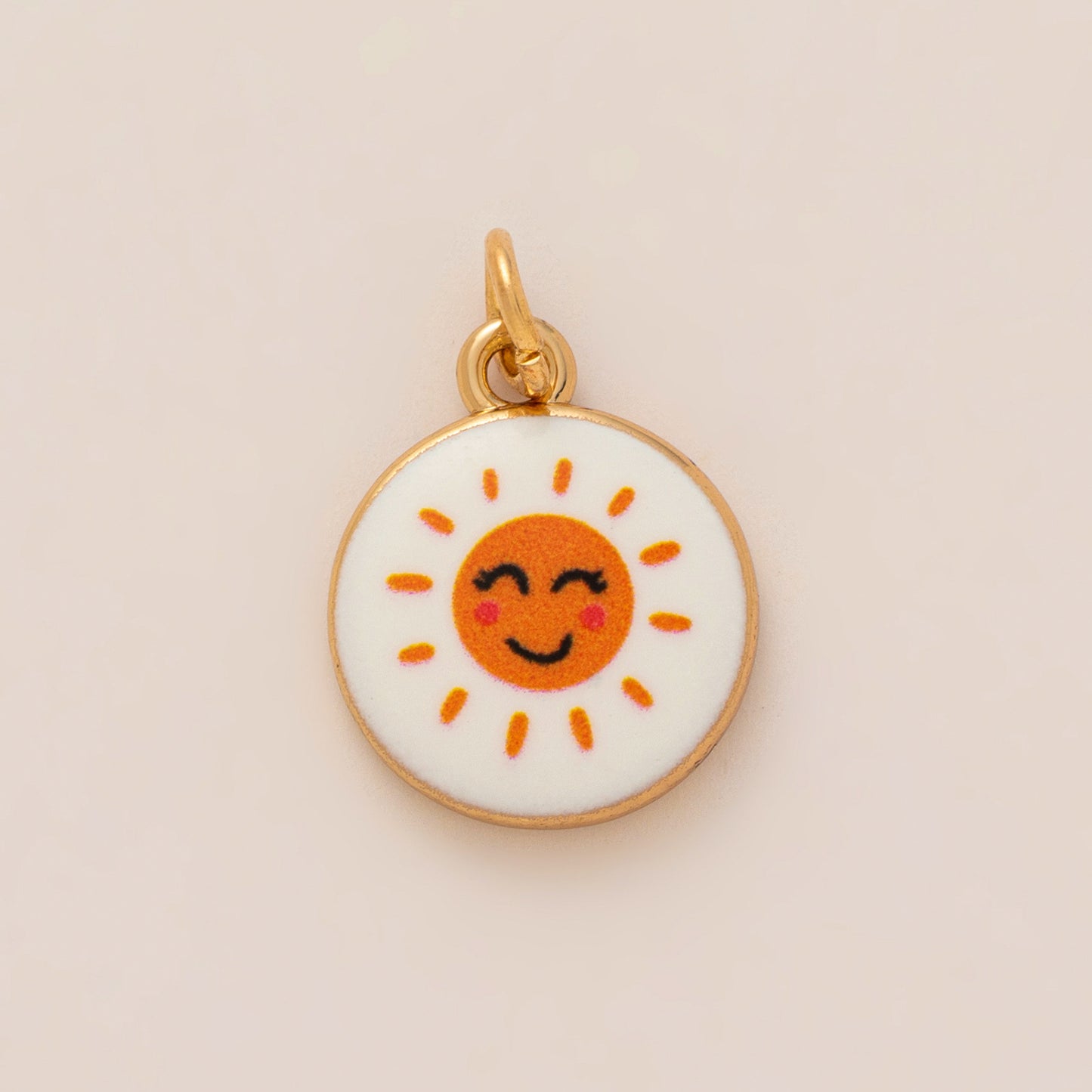 Vintage 18K Gold Plated Cartoon Drip Oil Brass Charm Bar Pendant for Women