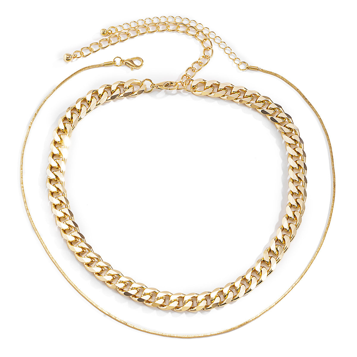 Minimalist Cross Pendant Necklace with Hollow Geometric Design in Plated Metal on Thin Snake Chain for Women