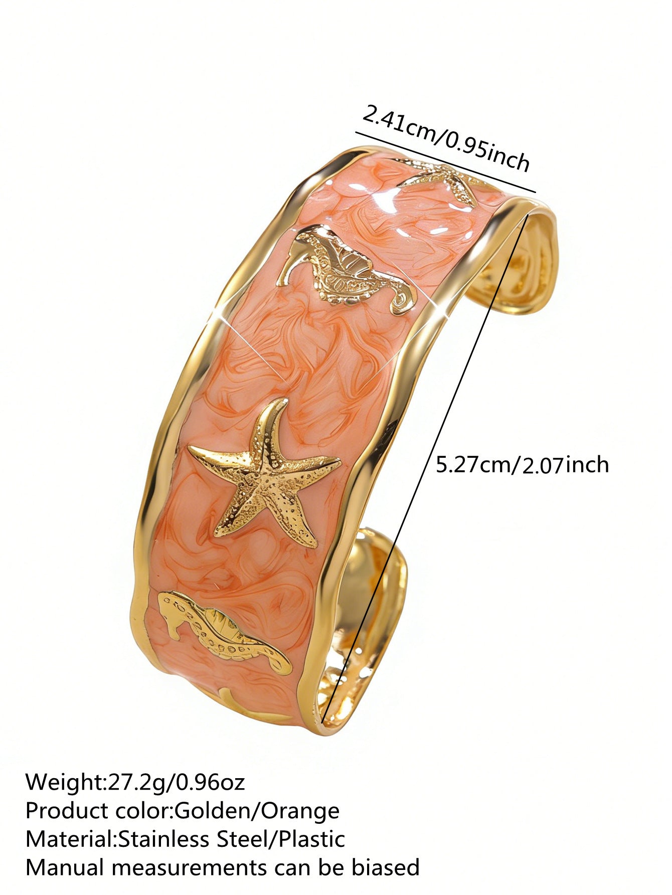 Elegante Pulsera Abierta de Lujo Floral con Esmalte de Aceite de Acero Inoxidable y Titanio con Cereza