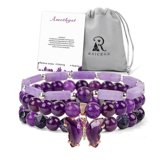 Bohemian Minimalist Crystal Butterfly Square Beaded Bracelet for Women