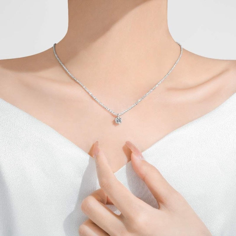 Original Design Irregular Shape Copper Pendant on Titanium Steel Plated Necklace for Women