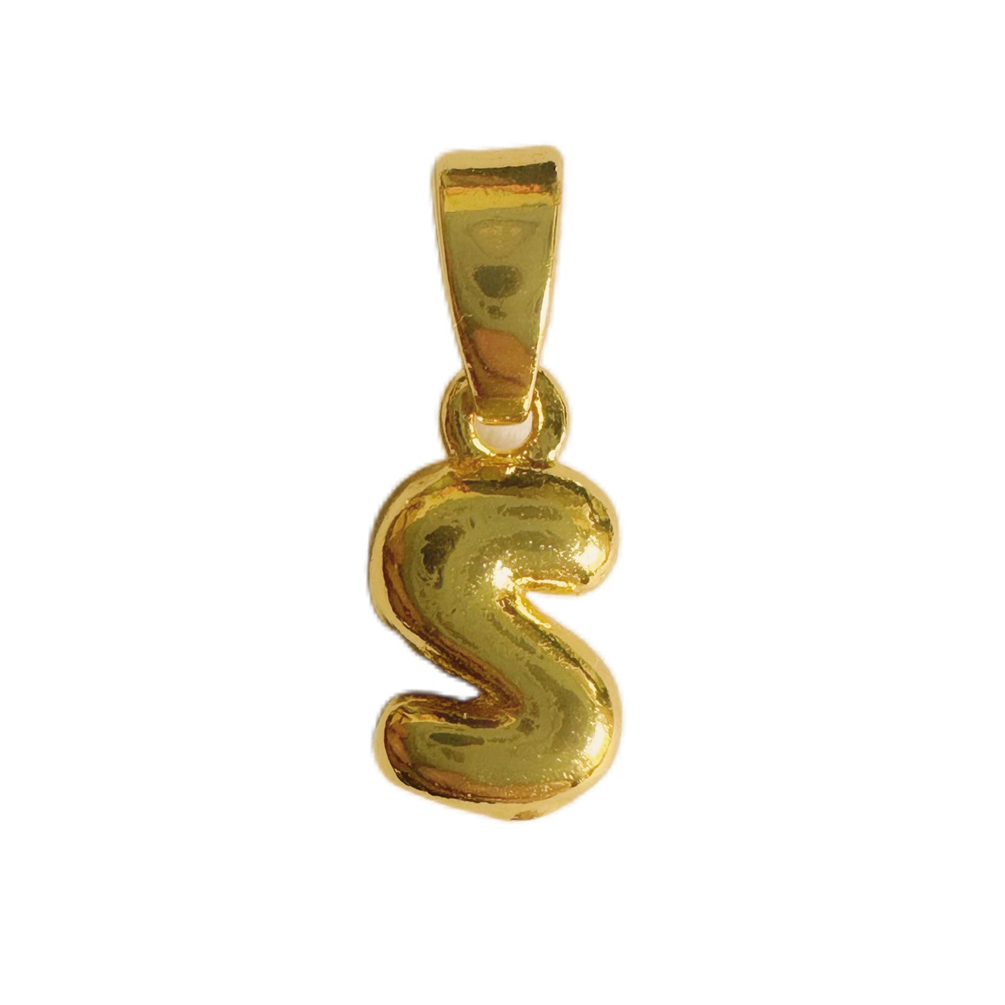 18K Gold Plated Letter Pendant Brass
