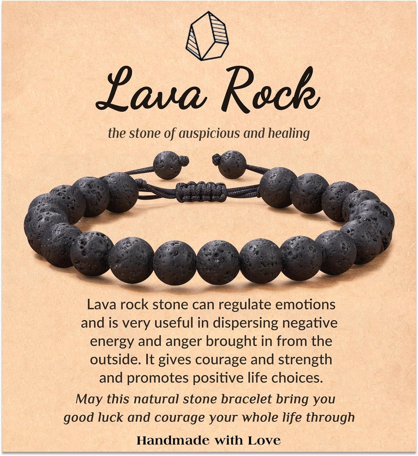 Sweet Geometric Natural Stone Beaded Bracelet with Agate and Crystal for Unisex