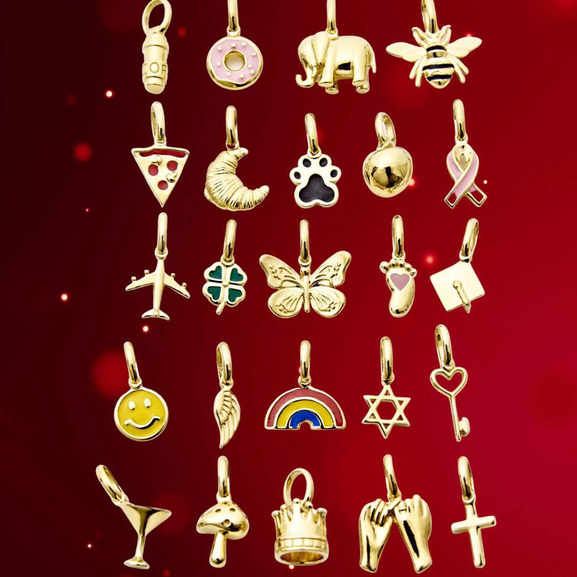 Colorful Plated Stainless Steel Butterfly Charm Bar