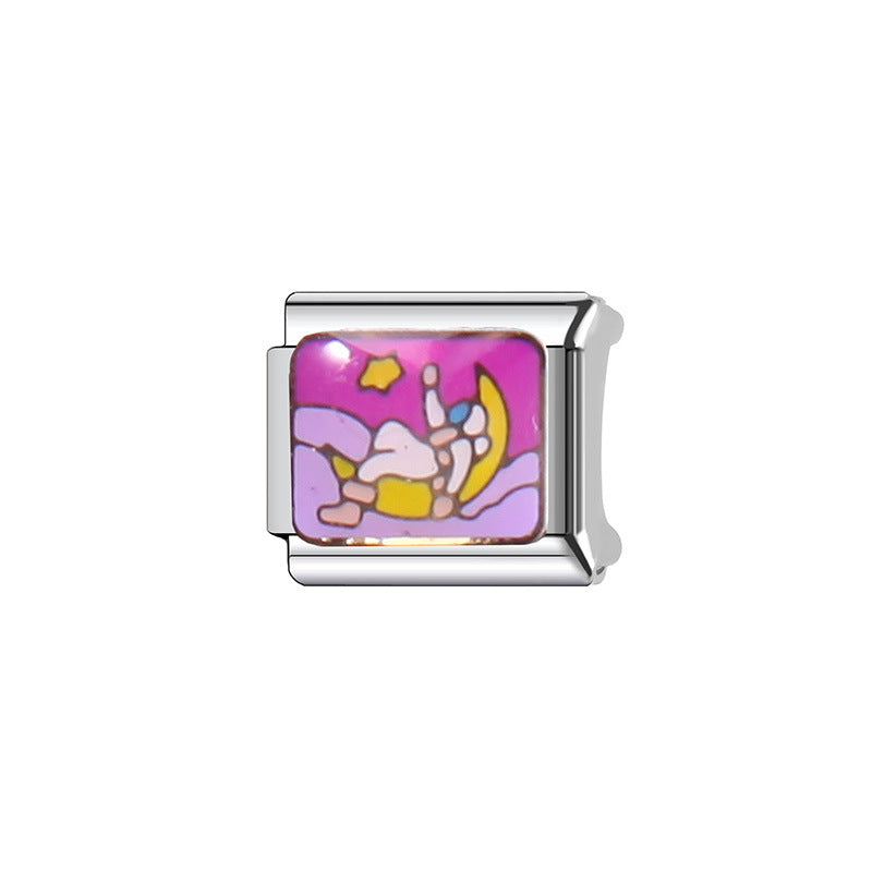Sweet Cartoon Animal Stainless Steel Plated Charm Bar for Unisex