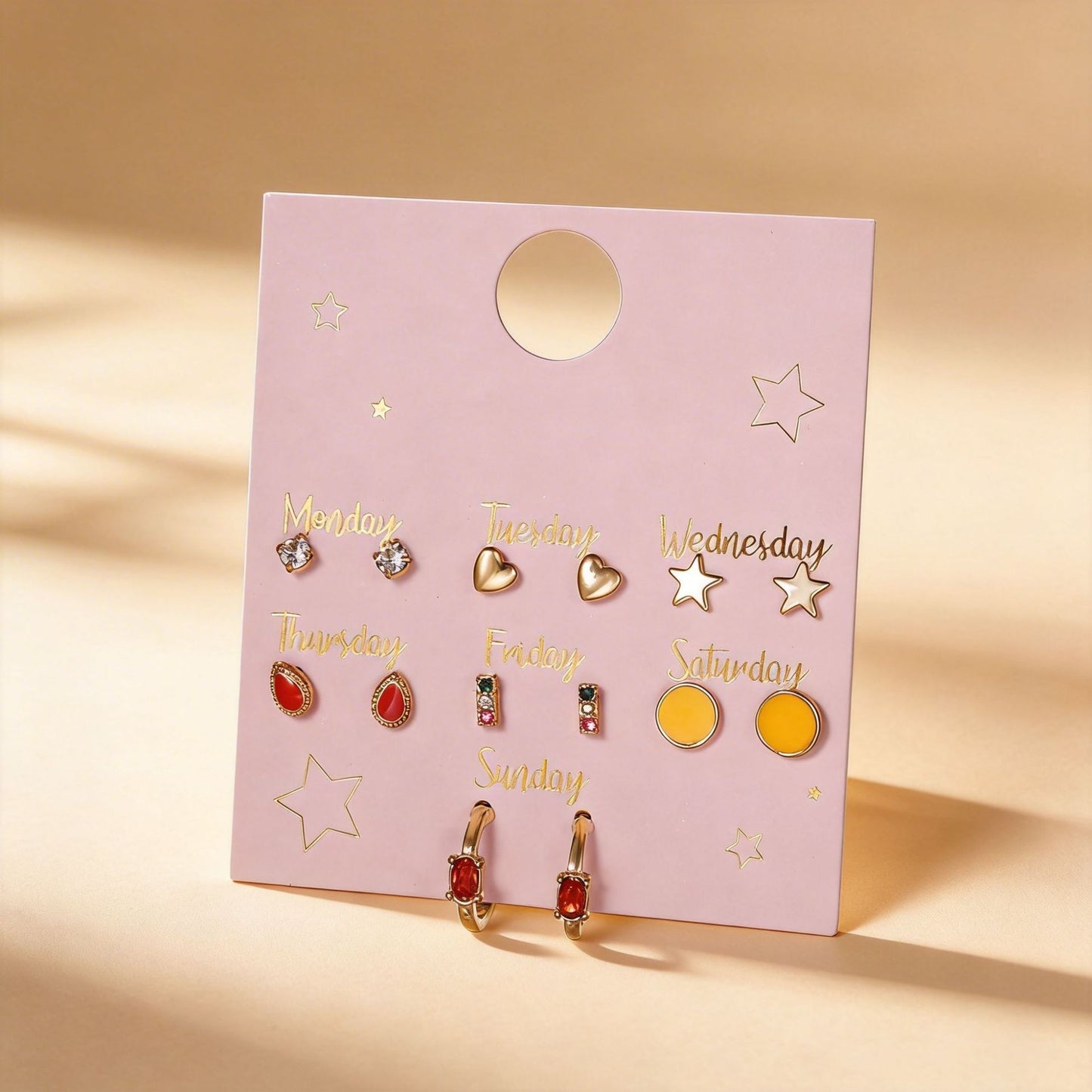 Sweet Geometric Heart Floral Alloy Stud Earrings with Rhinestone and Pearl Inlay for Unisex