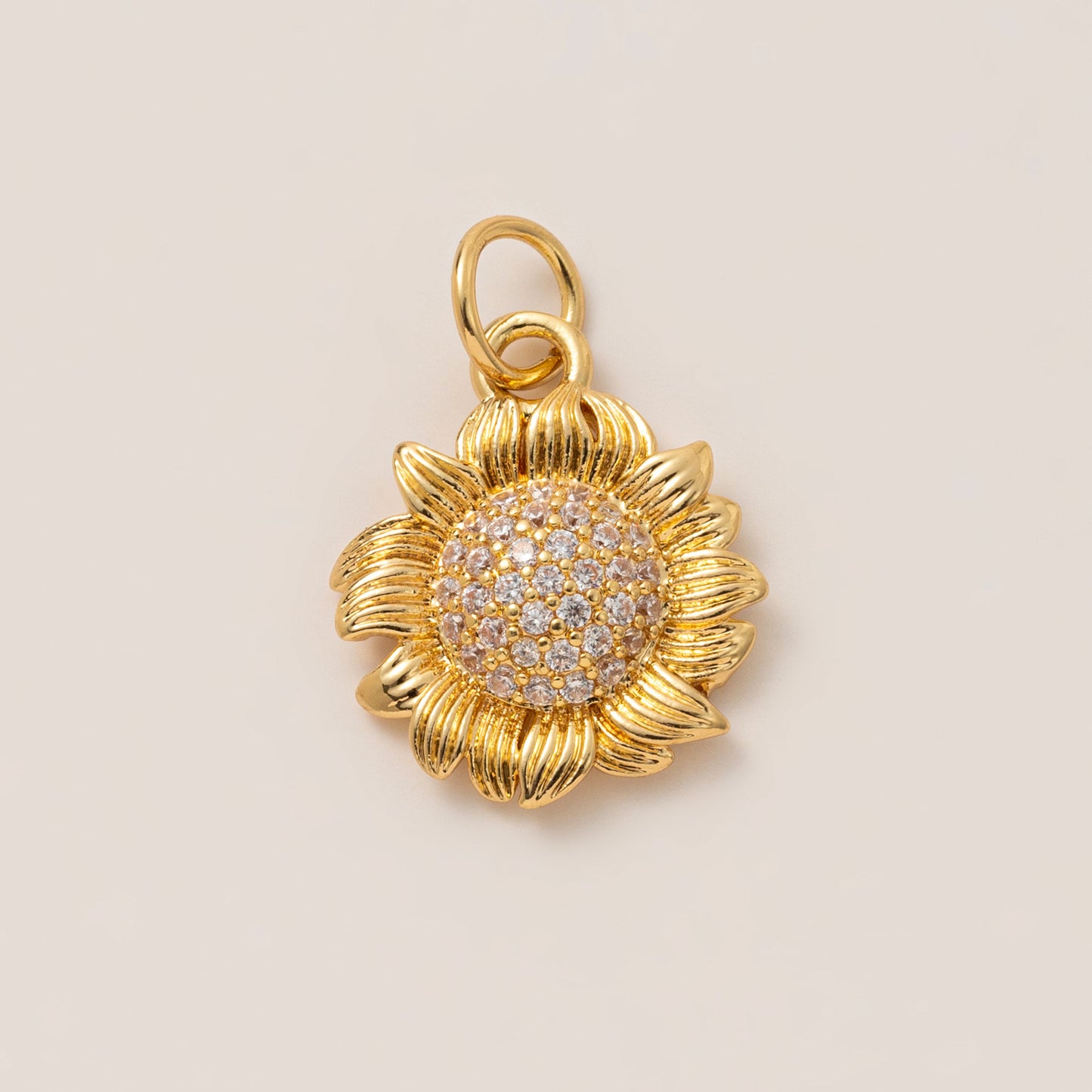 Ciondolo a barra con ciondoli a pianta di frutto in ottone placcato oro 18K vintage