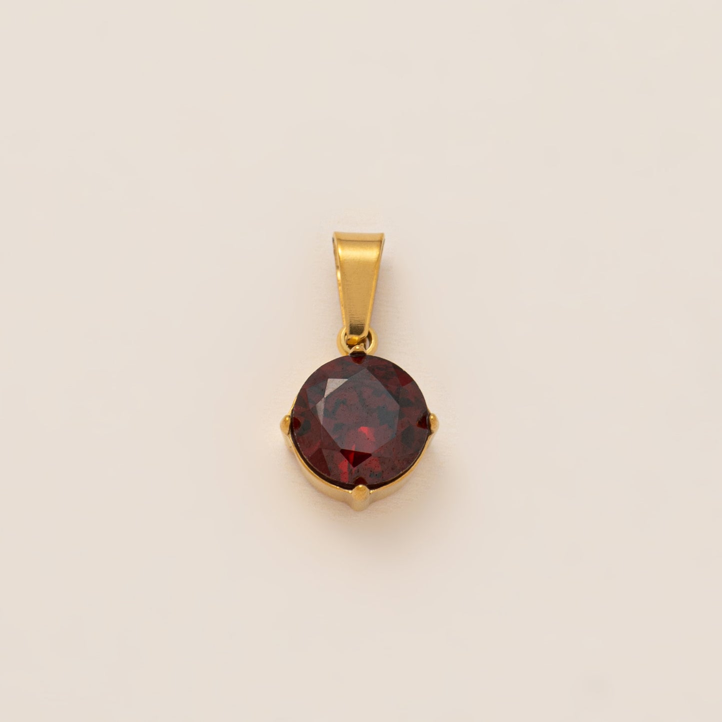 Vintage Geometric Stainless Steel 18K Gold Plated PVD Cubic Zirconia Pendant Necklace Charm Bar for Unisex