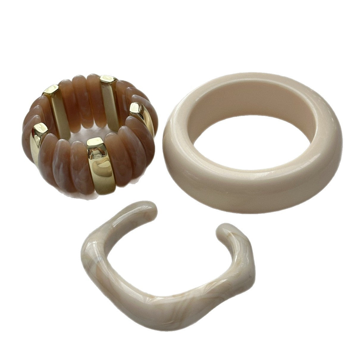 Geometric Marble Texture Resin Drip Oil Bracelet for Women