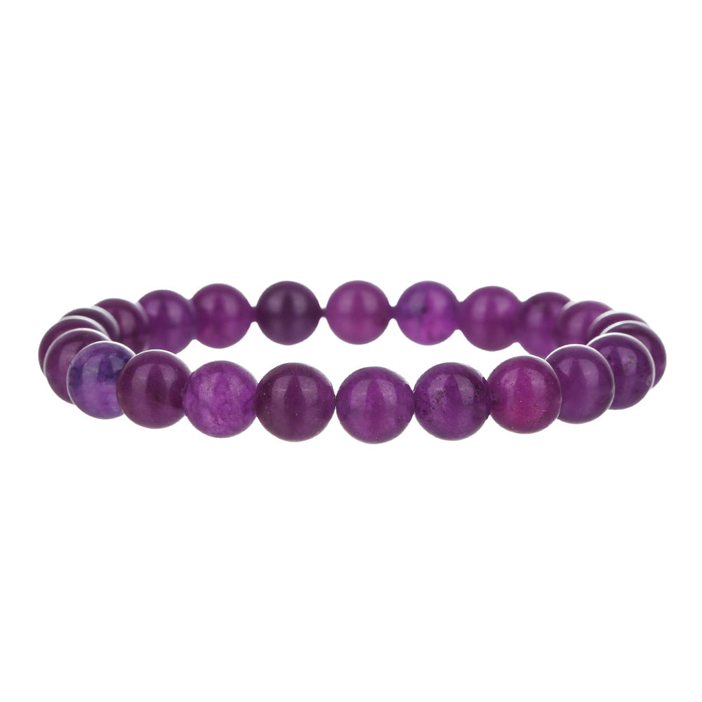 Natural Crystal Round Beaded Bracelet 8mm Handmade Stretch String