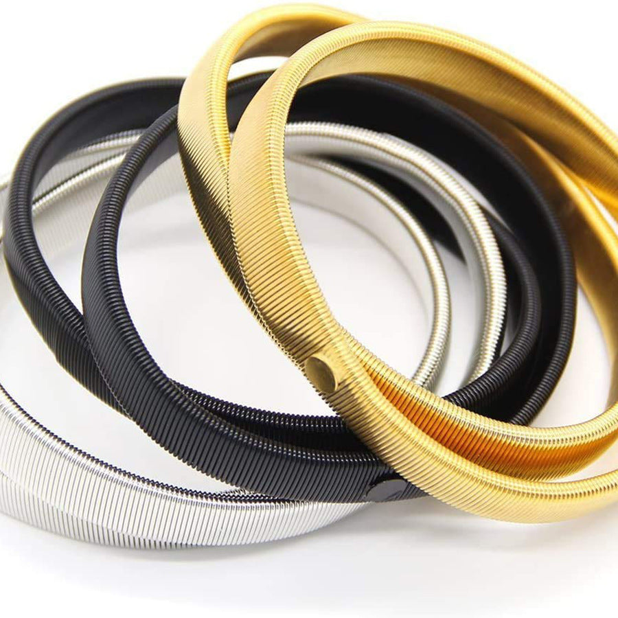 Punk Round Geometric Plated Metal Arm Cuff for Men