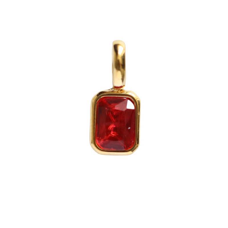 Minimalist Square Geometric Stainless Steel PVD Gold Plated Charm Bar Necklace for Unisex