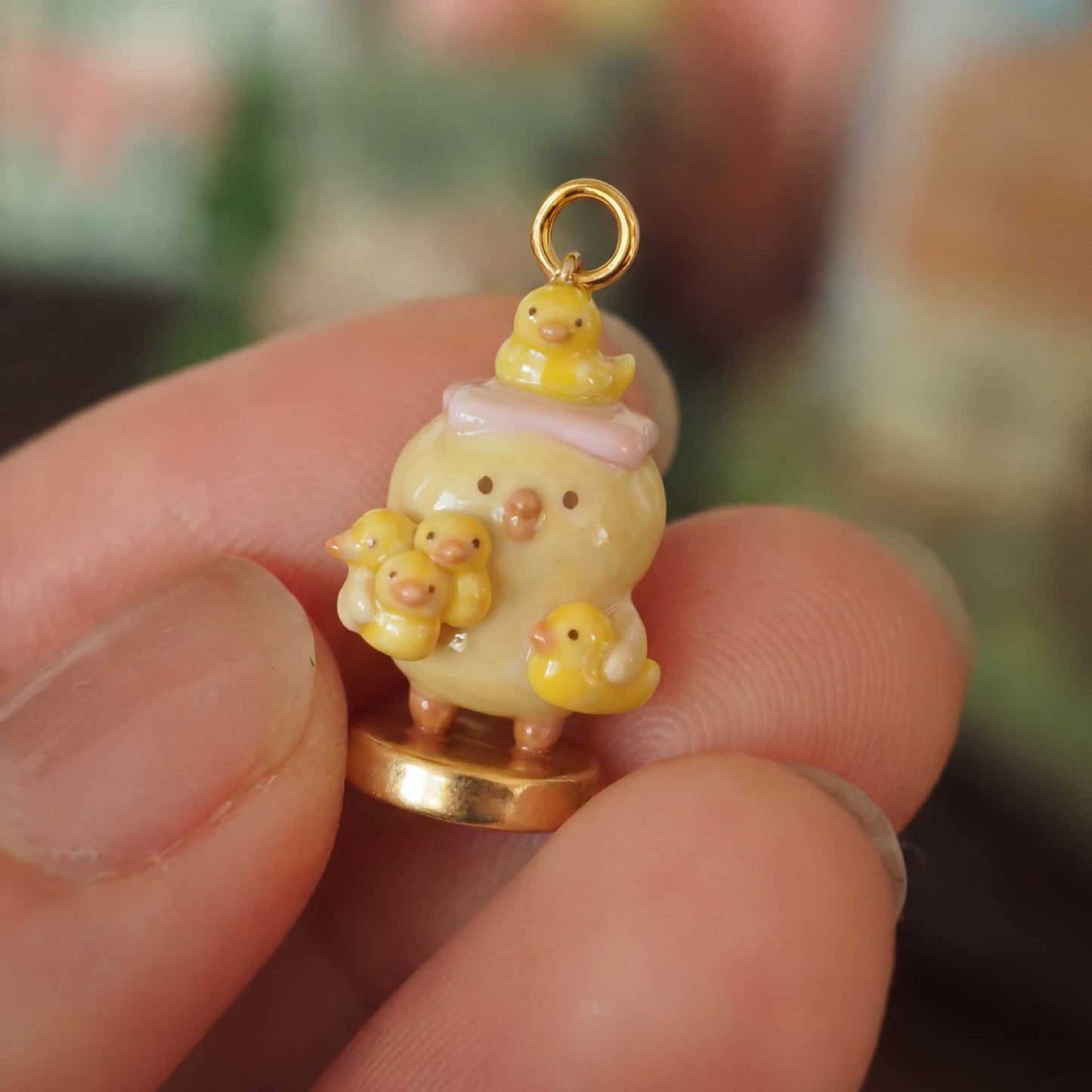 Vintage Drip Oil Plated Brass Animal Charm Bar