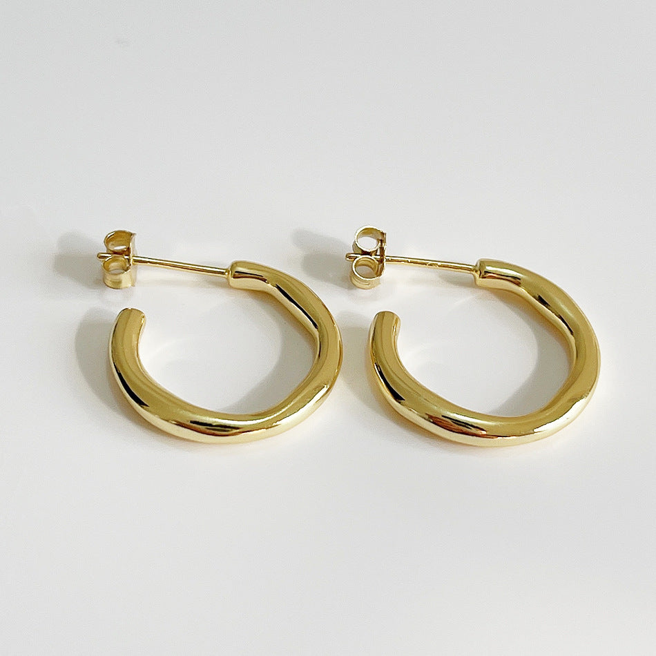 Orecchini geometrici in argento sterling 925 placcato per donna