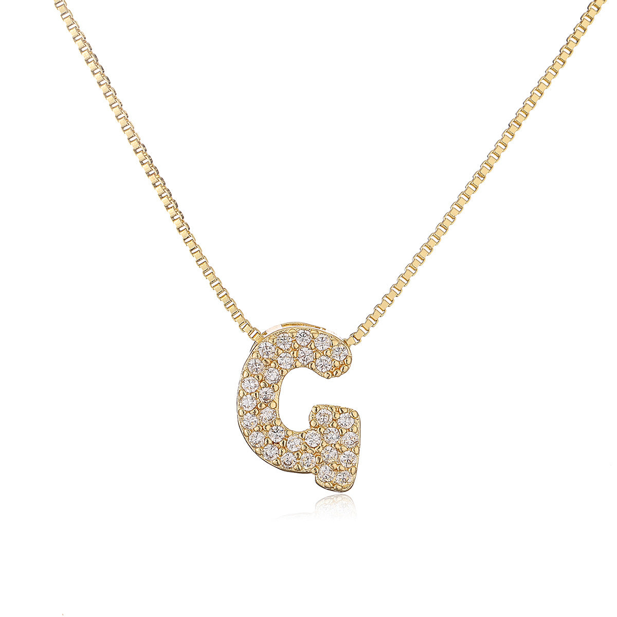 Collar con colgante de cobre minimalista con forma de letra para mujer con baño de oro de 18 quilates, delicada cadena para la clavícula