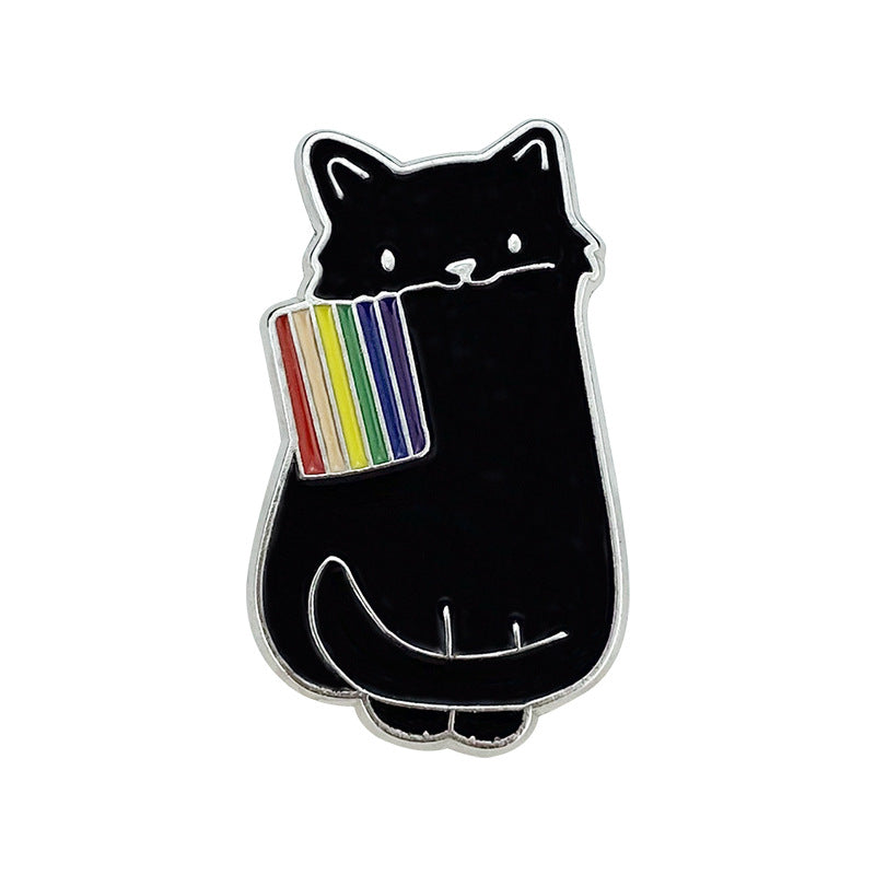 Rainbow Series Letter Zinc Alloy Baking Varnish Brooch Set