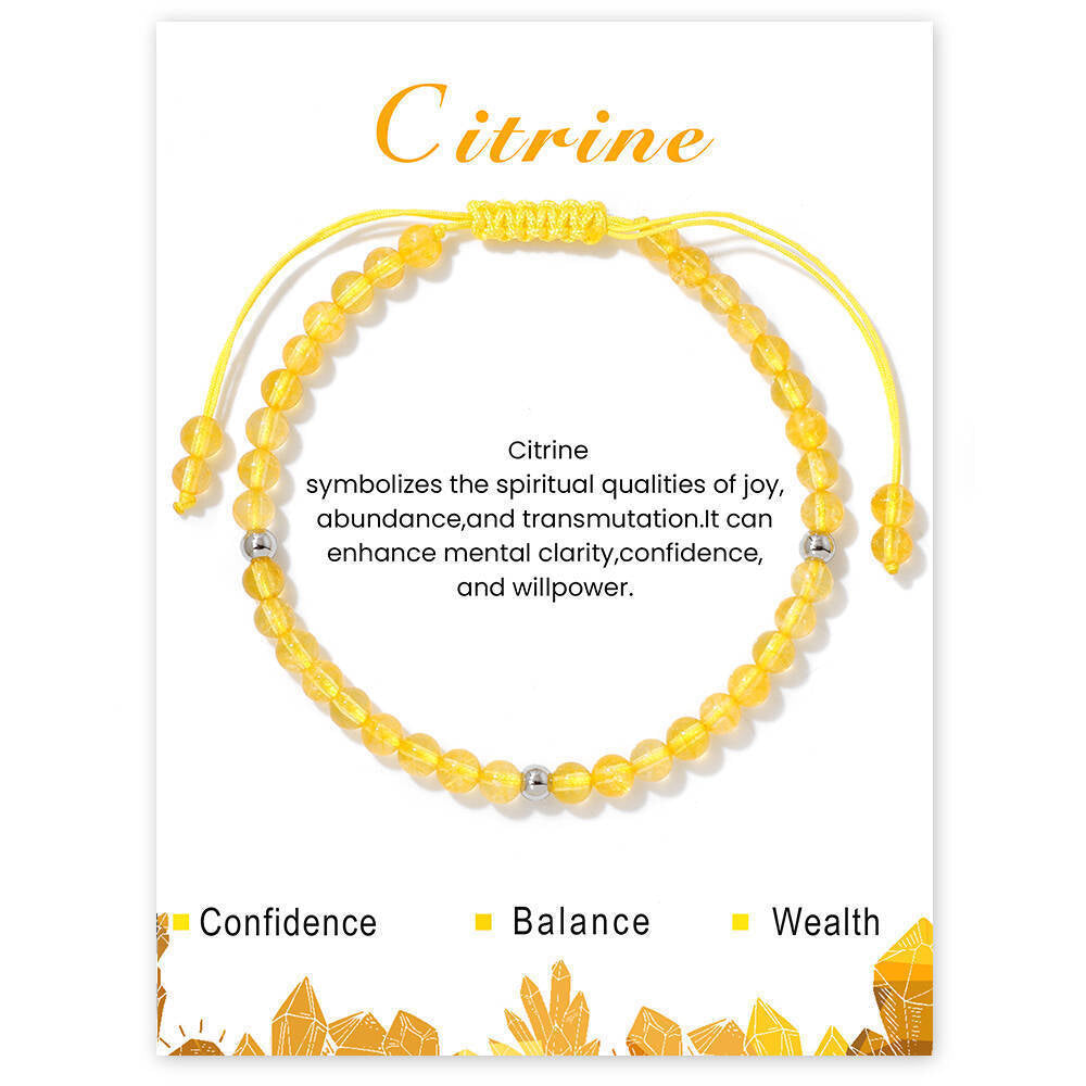 Elegant Sweet Hand-woven Geometric Stone Beaded Bracelet for Women
