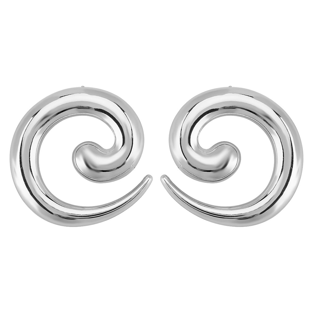 Pendientes de moda geométricos para mujer con acabado metálico galvanizado