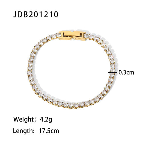 Bracciale minimalist a U in acciaio inossidabile con strass e perle placcate, catena in metallo, gioielli alla moda da donna