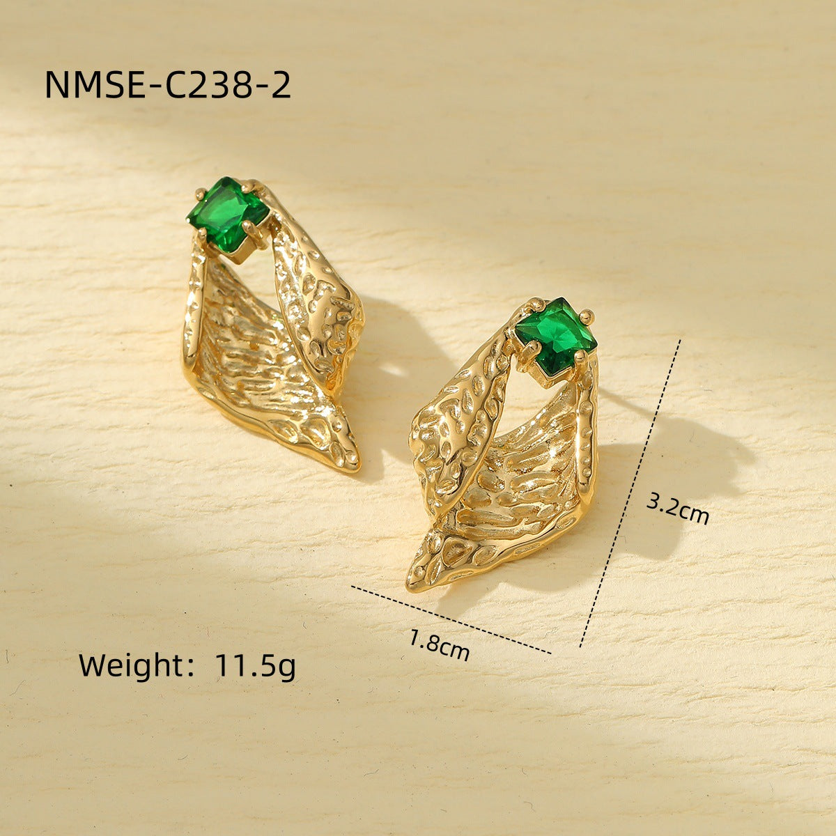 Pendientes vintage de acero titanio con forma de concha geométrica y circonitas incrustadas para mujer