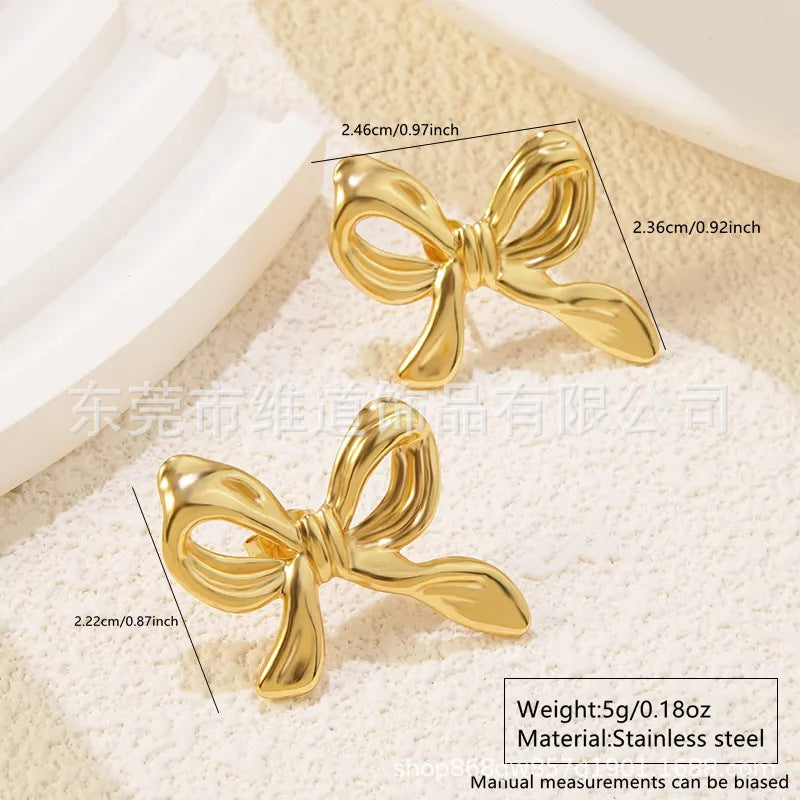 Beach Style Stainless Steel Geometric Starfish Shell Stud Earrings for Women