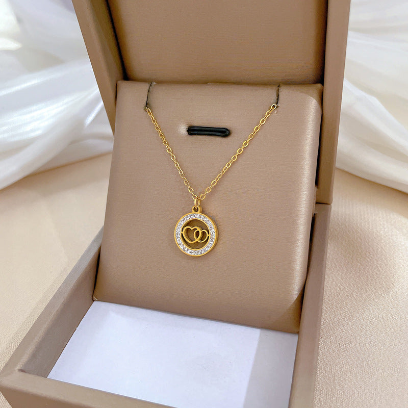 Collana in acciaio al titanio geometrica minimalista per unisex con catena irregolare