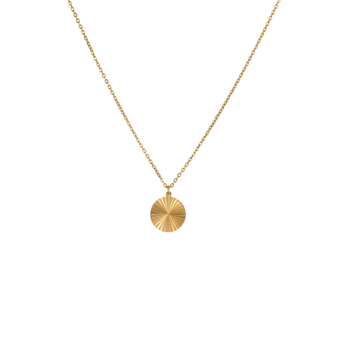 Collana alla moda in acciaio inossidabile a forma di cuore con placcatura in oro da donna, catena clavicola ipoallergenica