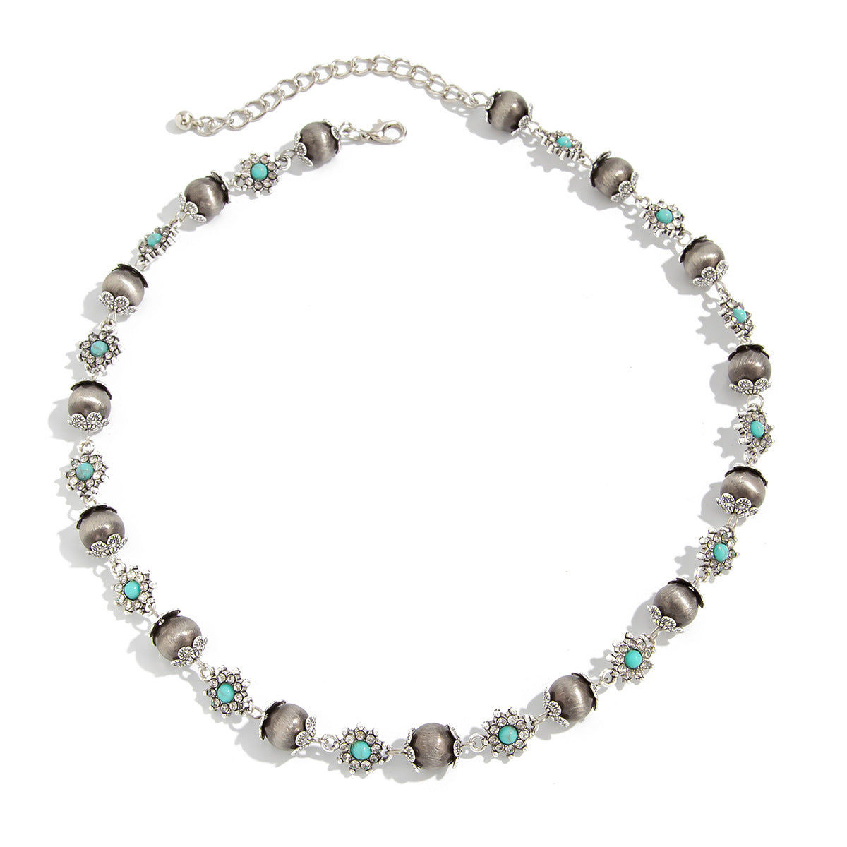 Collar de cadena con dije de aleación chapada en capas para mujer, estilo vintage, con diseño de toro y corazón