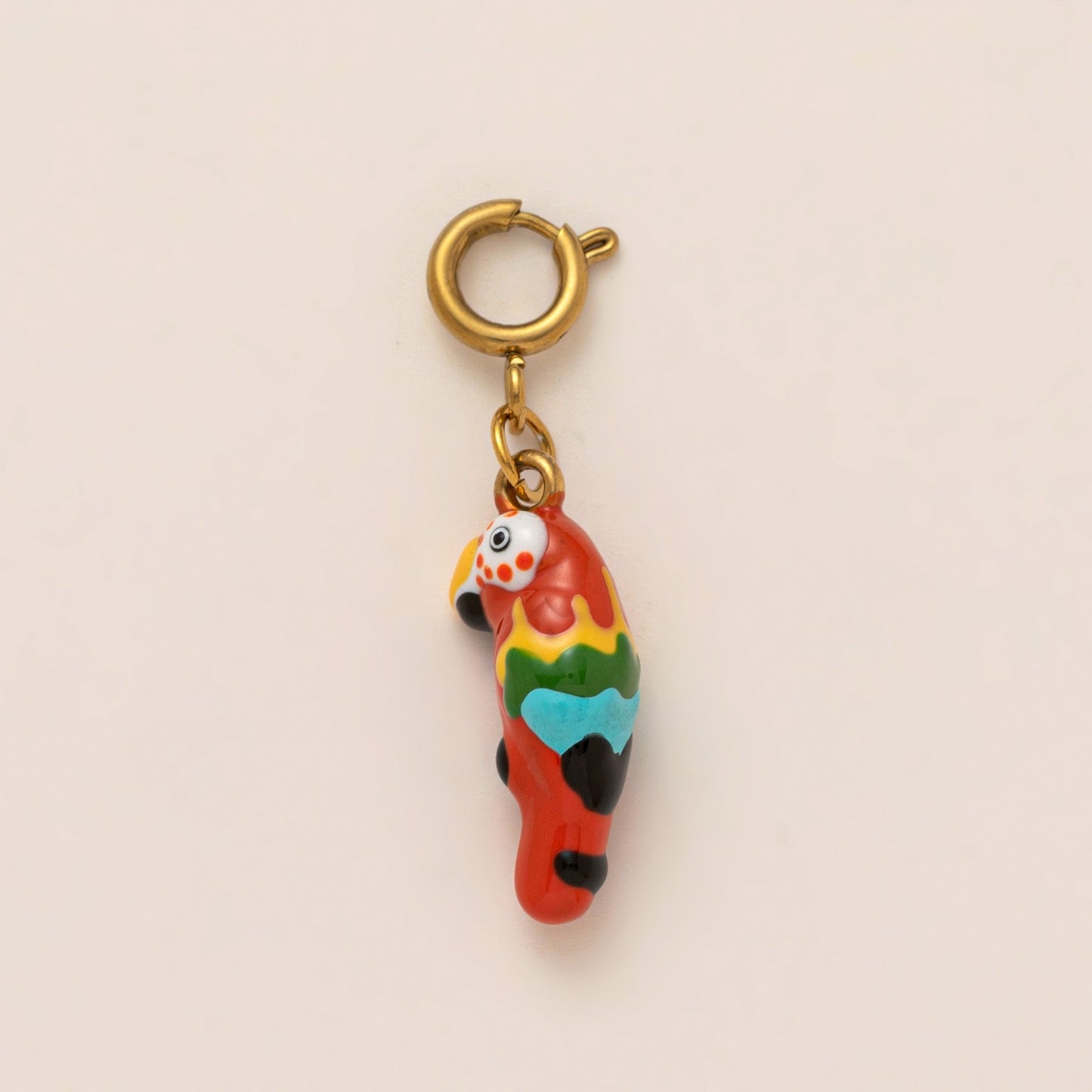 Sweet 18K Gold Plated Brass Floral DIY Charm Bar Bag Pendant Keychain