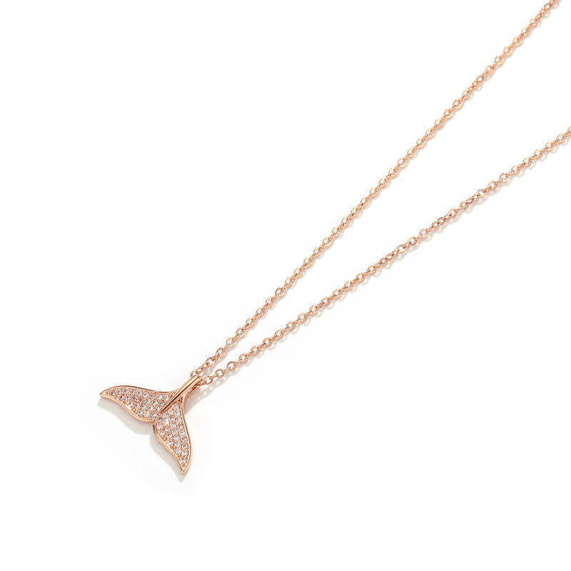 Mermaid Tail Titanium Steel Choker Necklace for Women Short Minimalist Elegant Neck Chain with Plated Finish
