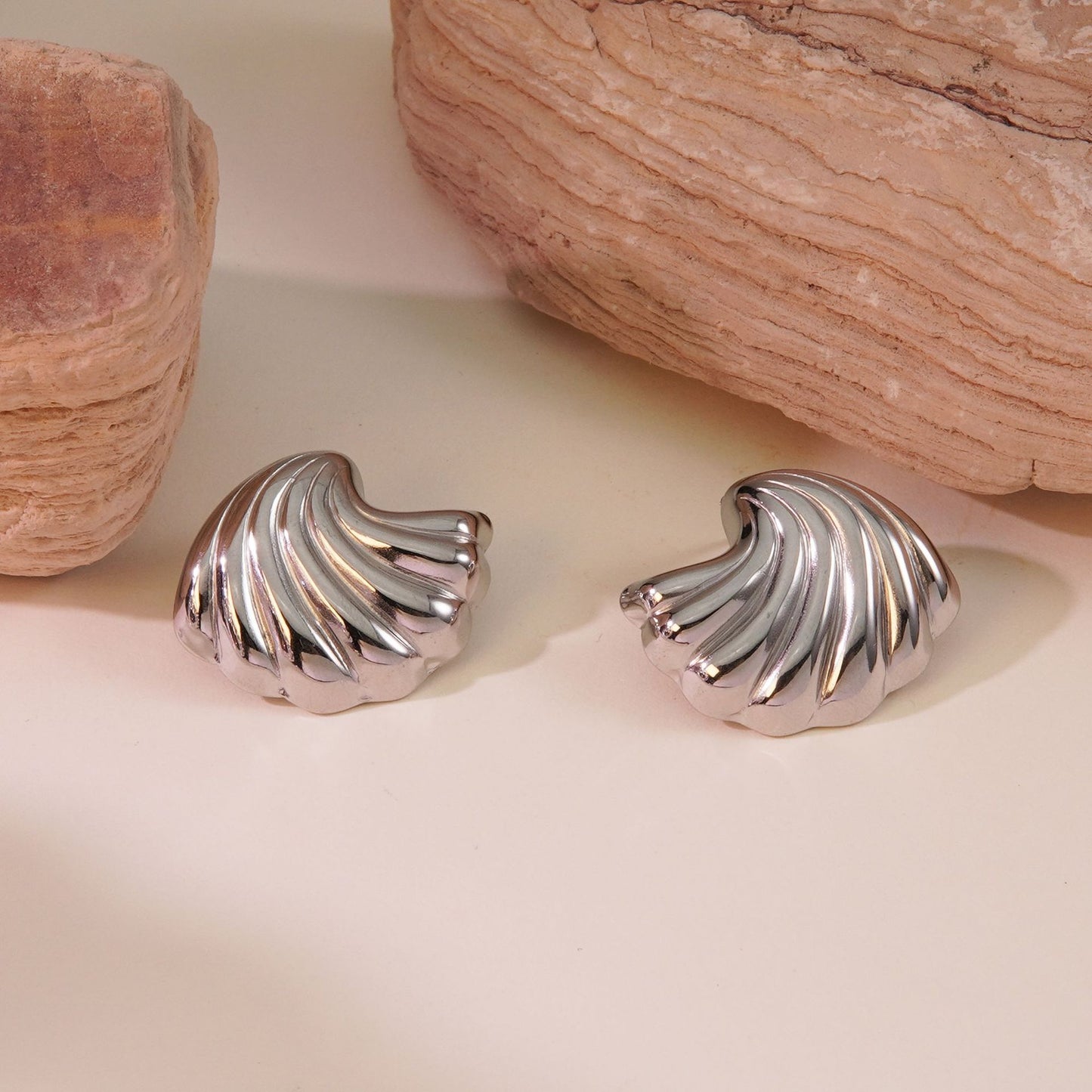 Vintage Geometric Plated Stainless Steel Earrings for Women