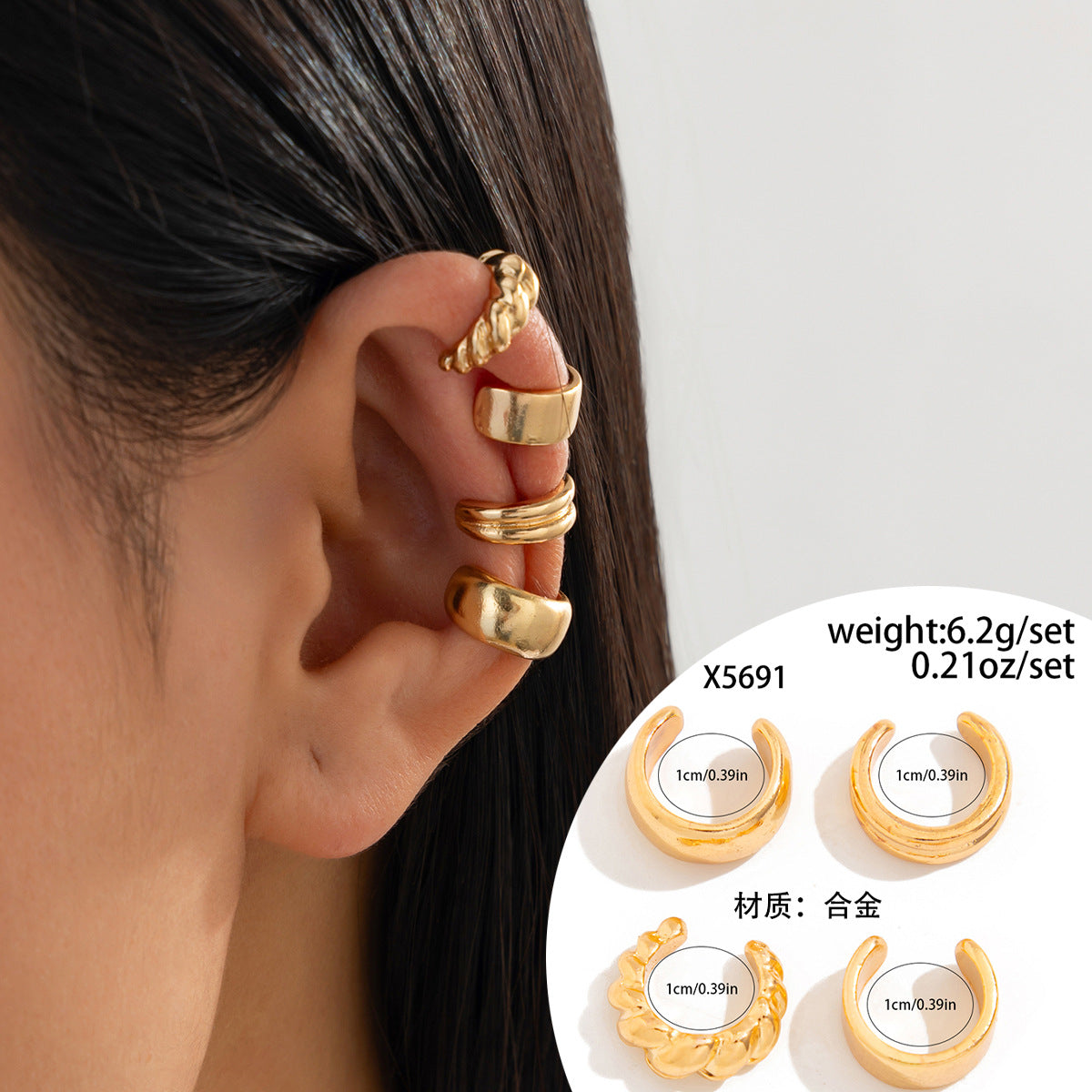 Retro Punk Geometric Drop Earrings in Alloy with Electroplated Finish for Women