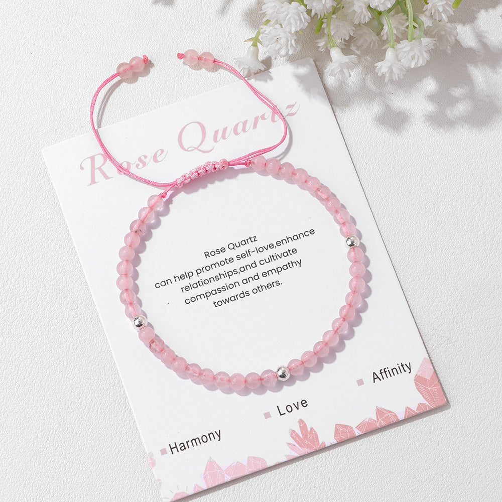 Elegant Sweet Hand-woven Geometric Stone Beaded Bracelet for Women