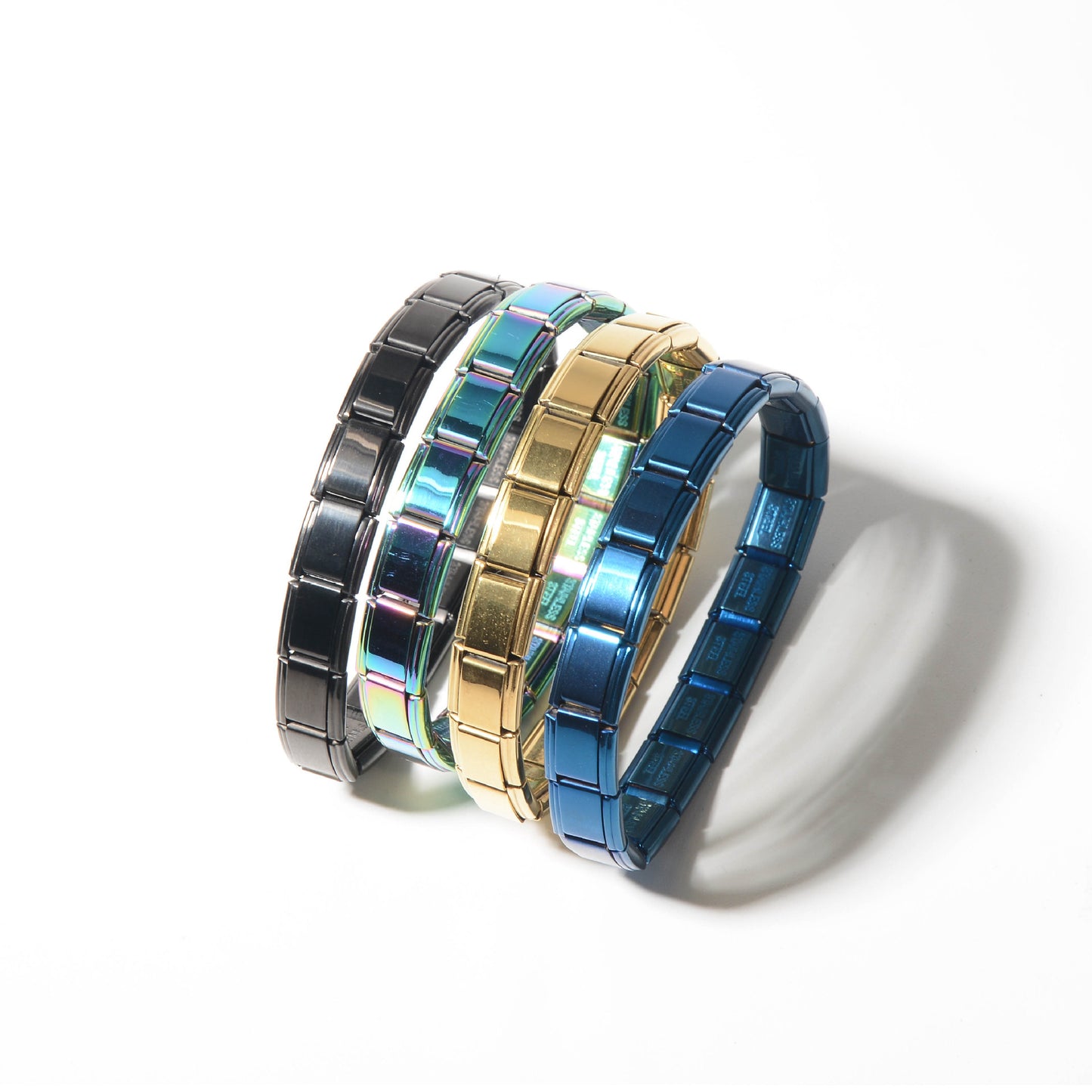 Minimalist Geometric Stainless Steel Plated Modular Link Bracelet Unisex Detachable Fashion Jewelry