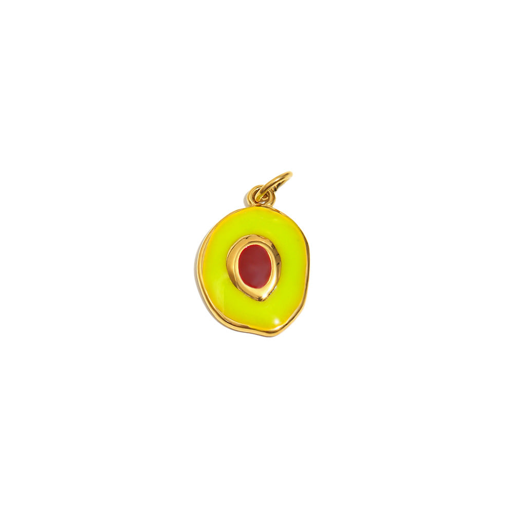 18K Gold Plated Stainless Steel Fruit Charm Bar