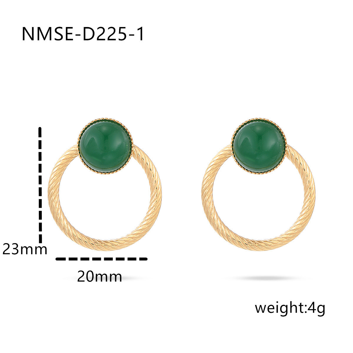 Pendientes de Acero Inoxidable Geométricos Vintage con Baño de Oro para Mujer, Aros Huecos