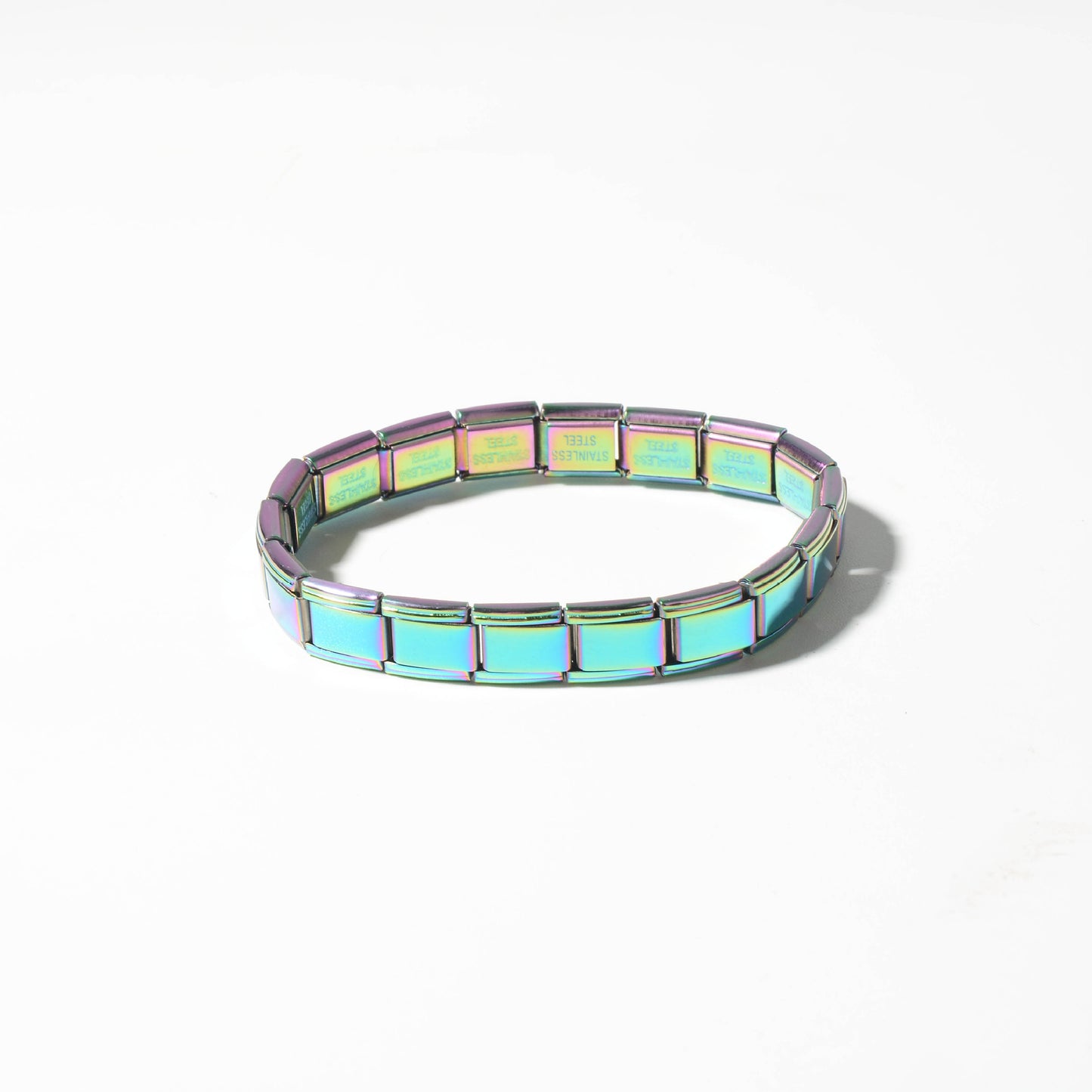Bracciale fai da te Sweet Plated in acciaio al titanio con ciondoli a barra, forme di animali, stelle, gocce, geometriche, floreali e vegetali unisex