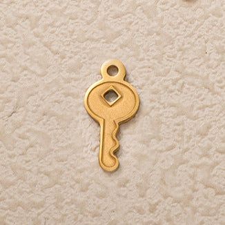 Vintage 18K Gold Plated Titanium Steel Cross Geometric Charm Bar