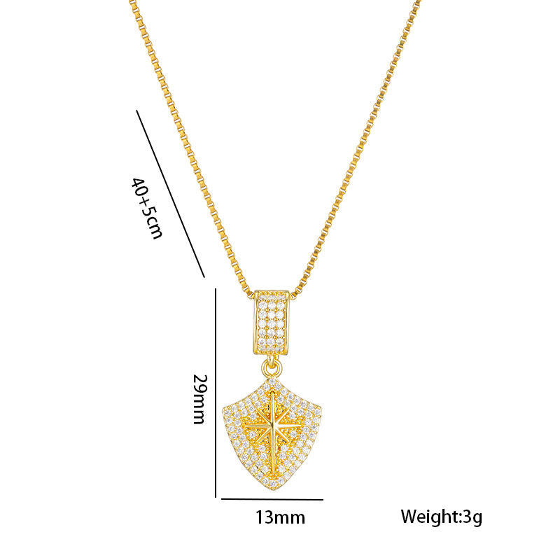 Collana con pendente a forma di cuore alla moda in acciaio al titanio con finitura placcata per donna, design a catena a scatola